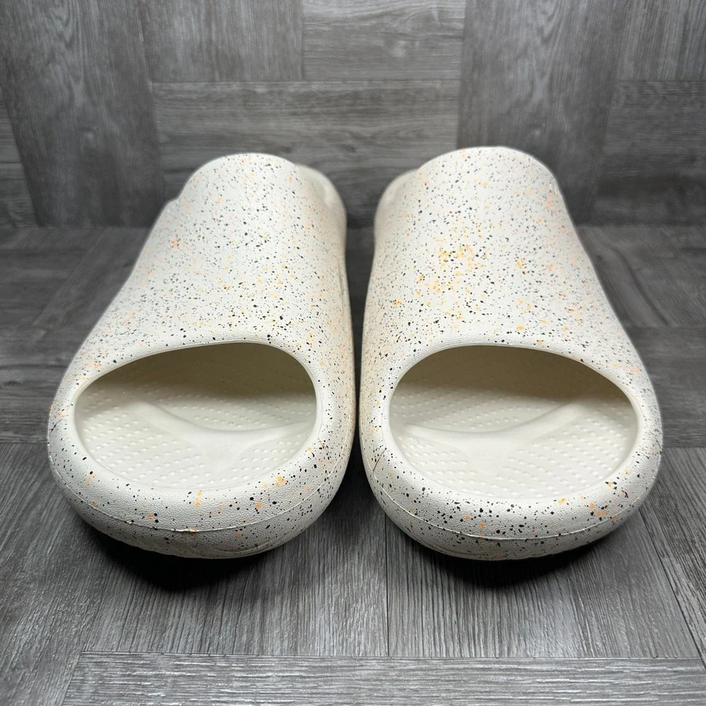 CROCS Speckled White Slide Sandals
